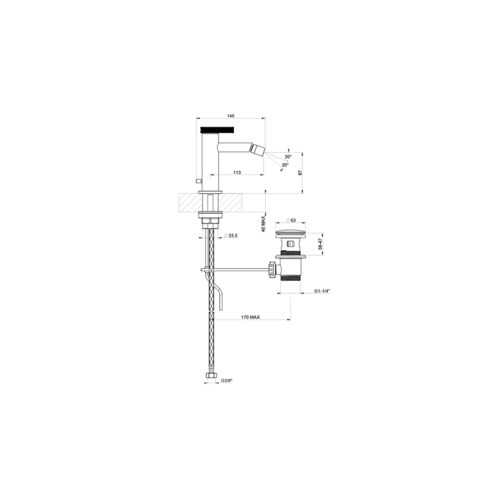 Miscelatore Bidet Anello Gessi cod. 63307031
